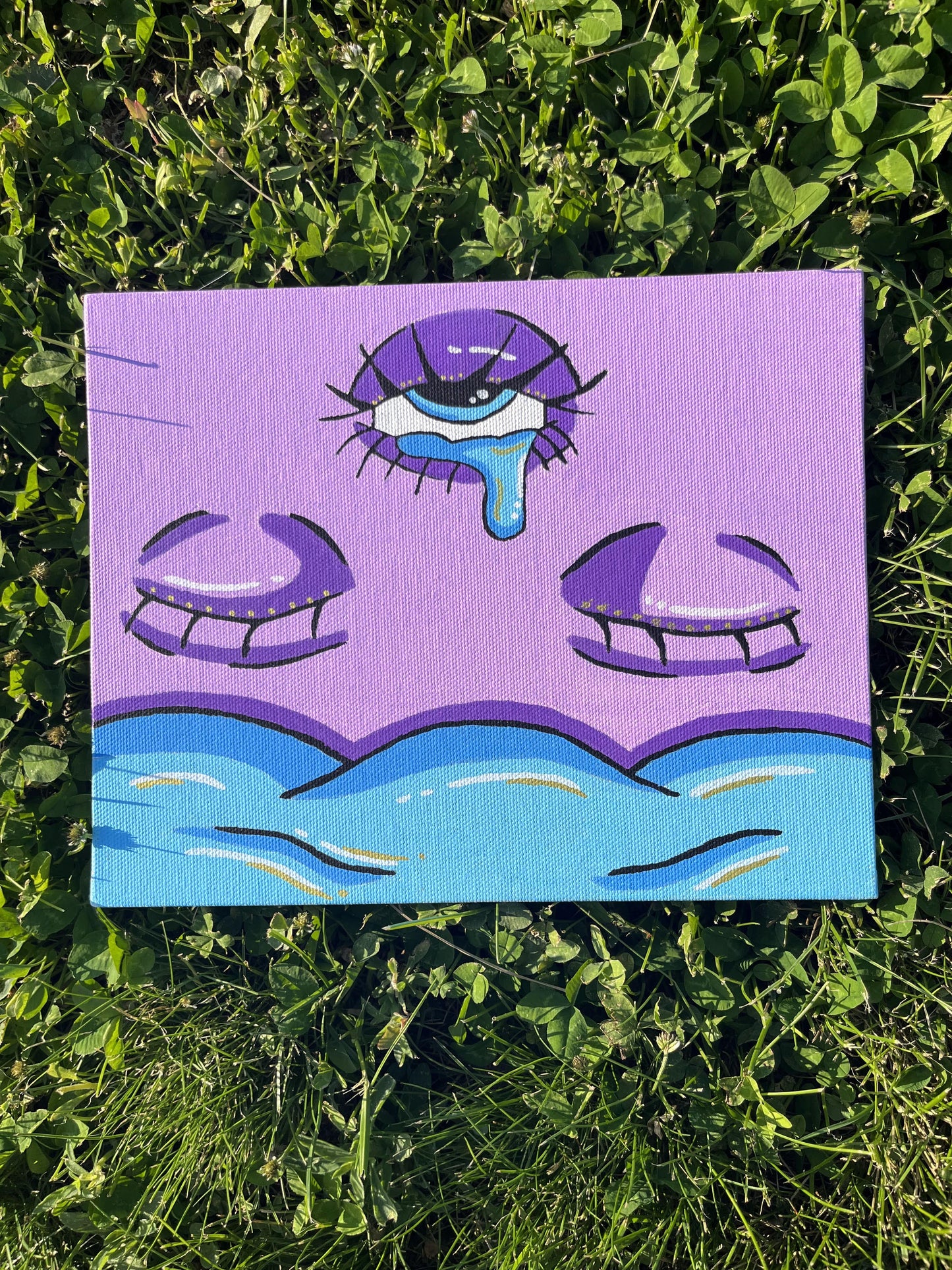 8x10 Crying Eye Painting