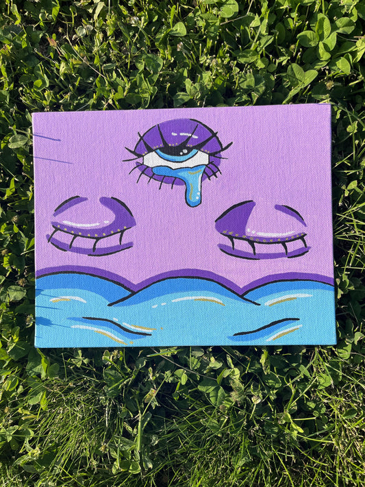 8x10 Crying Eye Painting